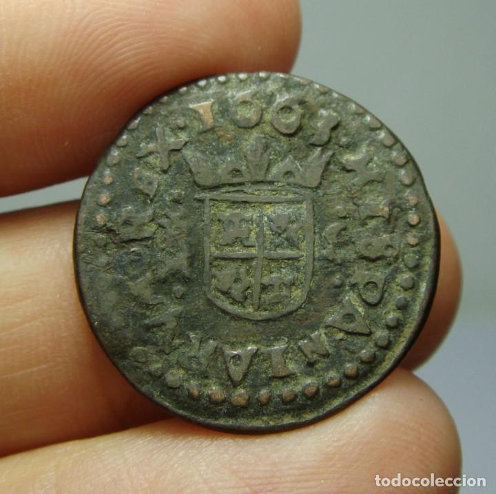 Monedas de Espa&ntilde;a: 8 Maraved&iacute;s. Felipe IV. Trujillo - 1663 - Foto 2