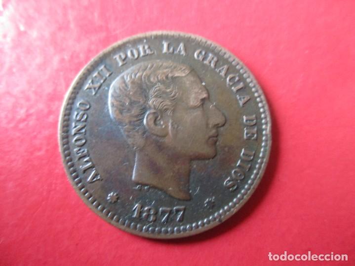 Monedas de Espa&ntilde;a: Alfonso XII. 5 centimos. 1877 Barcelona - Foto 1