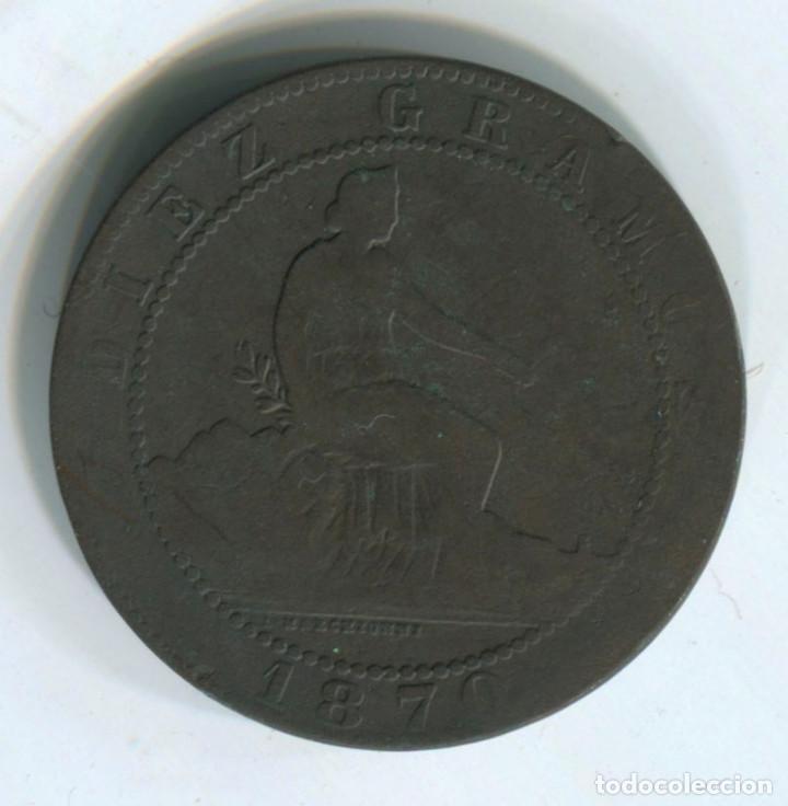 Monedas de Espa&ntilde;a: 10 c&eacute;ntimos de 1870