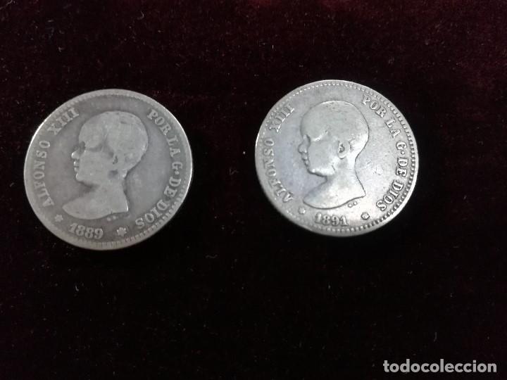 Monedas de Espa&ntilde;a: LOTE DE CONJUNTO DE 2 MONEDAS DE ALFONSO XII - Foto 1