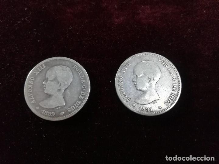 Monedas de Espa&ntilde;a: LOTE DE CONJUNTO DE 2 MONEDAS DE ALFONSO XII - Foto 2