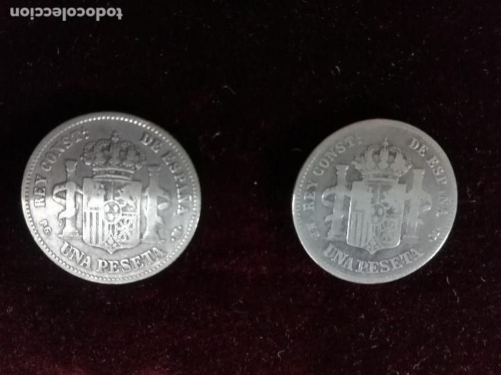 Monedas de Espa&ntilde;a: LOTE DE CONJUNTO DE 2 MONEDAS DE ALFONSO XII - Foto 3