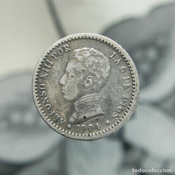 Monedas de Espa&ntilde;a: 50 c&eacute;ntimos de Alfonso XIII,de 1904. - Foto 1