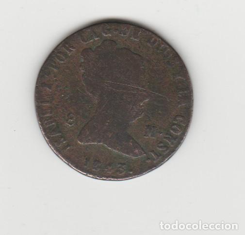 Monedas de Espa&ntilde;a: ISABEL II- 8 MARAVEDIS-1843-SEGOVIA - Foto 1