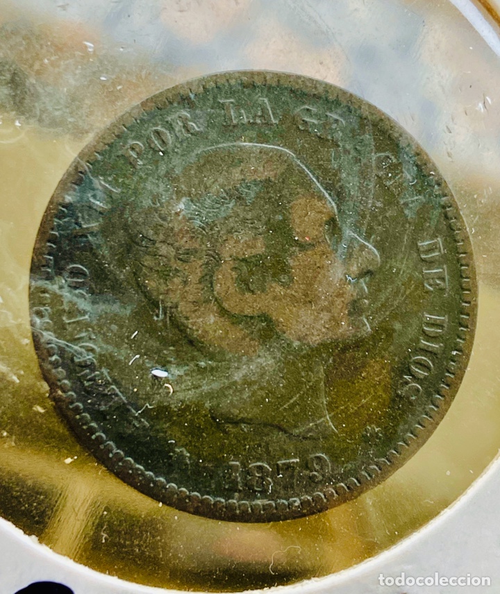Coins of Spain: 5 cts c&eacute;ntimos 1879 Barcelona