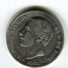 Monedas de España: DOS (2) PESETAS ALFONSO XII AÑO 1882 *18 *82. Lote 55508101