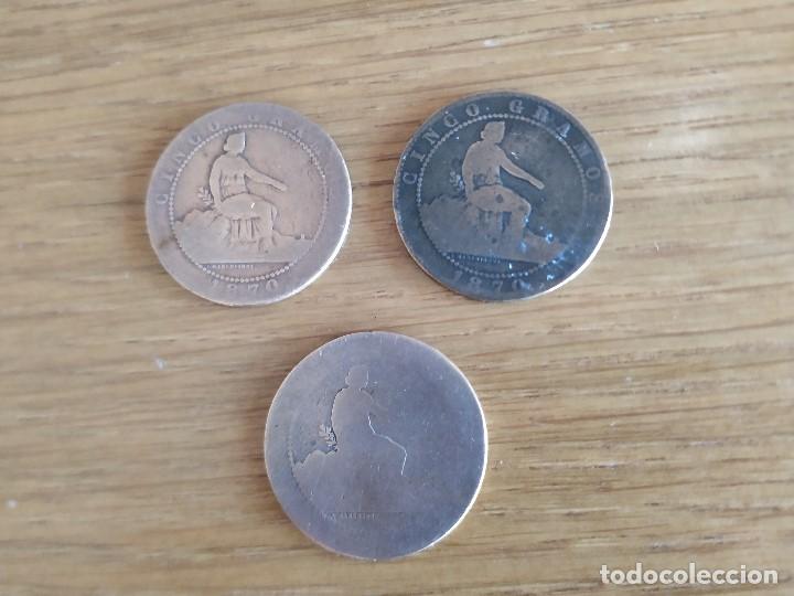 Monedas de Espa&ntilde;a: Monedas 5 c&eacute;ntimos 1870 - Foto 2