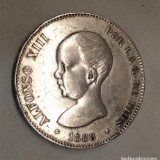 Monedas de España: MONEDA 5 PESETAS ALFONSO XIII AÑO 1888 DE PLATA 24,50 GRAMOS. Lote 192892176