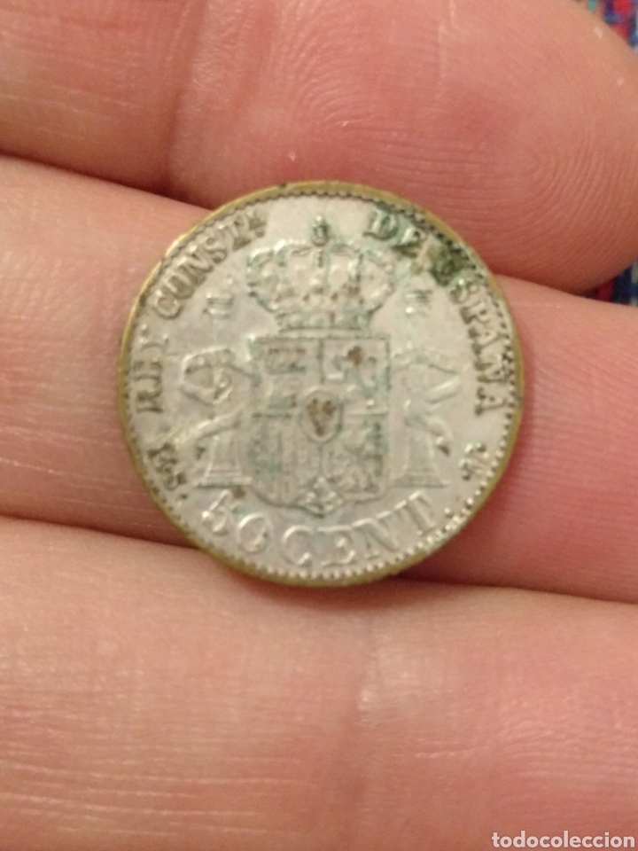 Monedas de Espa&ntilde;a: E- 50 C&Eacute;NTIMOS 1885 FALSOS DE &Eacute;POCA - Foto 2