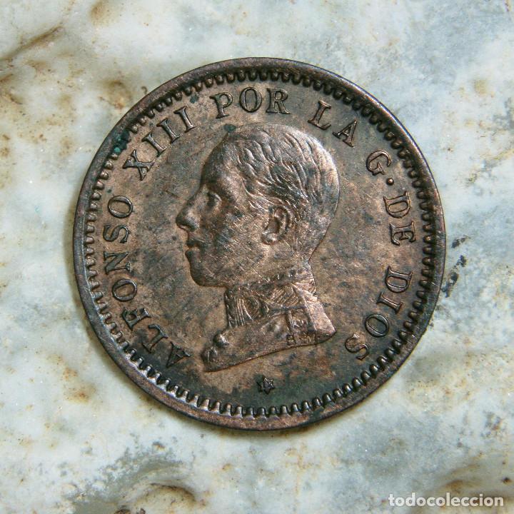 Monedas de Espa&ntilde;a: 2 c&eacute;ntimos de Alfonso XIII,de 1912. - Foto 3