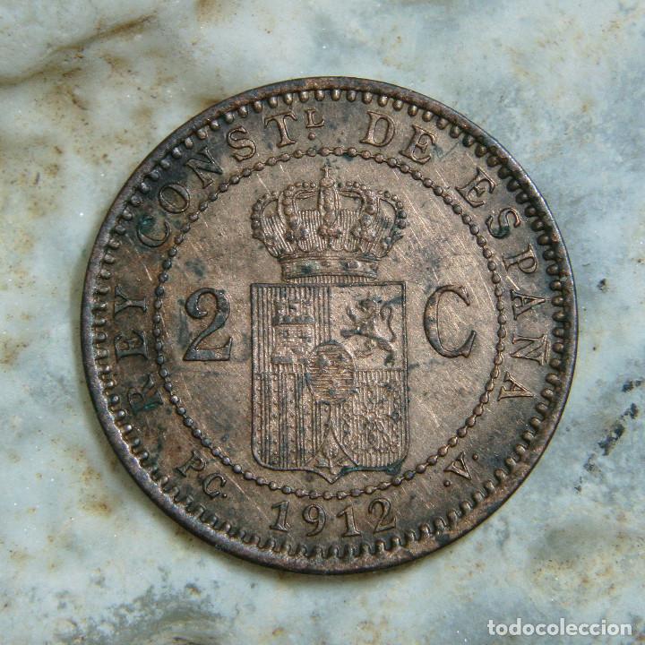 Monedas de Espa&ntilde;a: 2 c&eacute;ntimos de Alfonso XIII,de 1912. - Foto 4