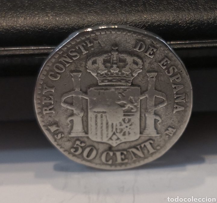Monedas de Espa&ntilde;a: 50 c&eacute;ntimos ALFONSO XII 1880 MS-M - Foto 2