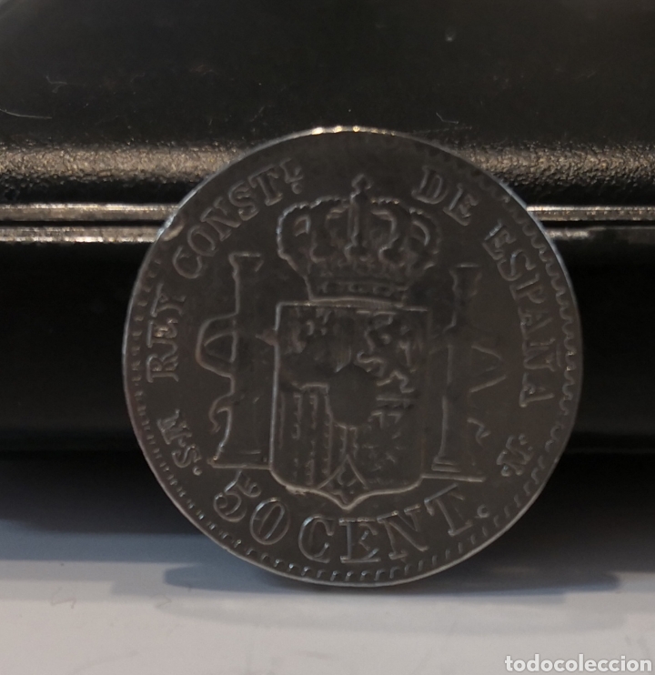 Monedas de Espa&ntilde;a: 50 c&eacute;ntimos 1880 ALFONSO XII MS-M - Foto 2