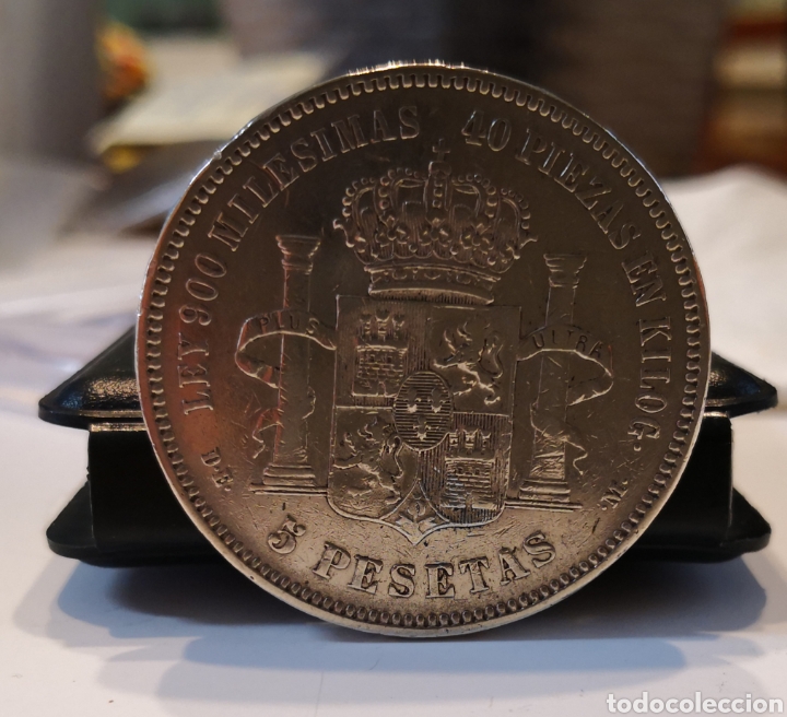 Monedas de Espa&ntilde;a: 5 pesetas ALFONSO XII 1876 DE-M - Foto 2