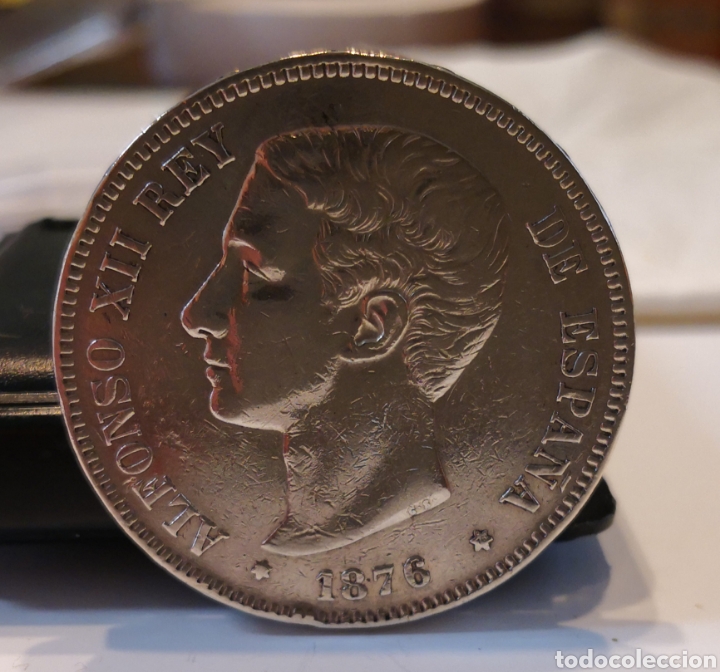 Monedas de Espa&ntilde;a: 5 pesetas ALFONSO XII 1876 DE-M - Foto 1