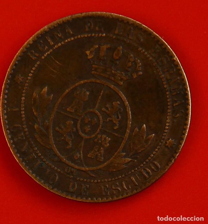 Monedas de Espa&ntilde;a: Isabel II: 1 Cto. de Escudo de 1868 de Sevilla. MBC - Foto 2
