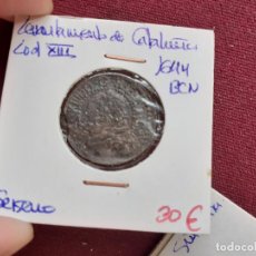 Monedas de España: 1 SEISENO 1644 COBRE BARCELONA - REY LUIS XIV LEVANTAMIENTO CATALUÑA. Lote 195541116