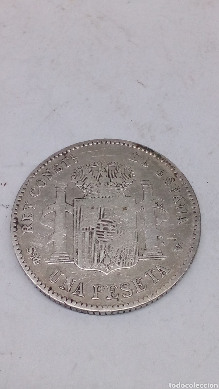 Monedas de Espa&ntilde;a: Moneda una peseta de plata a&ntilde;o 1903 - Foto 1