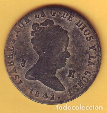 Monedas de Espa&ntilde;a: ISABEL II 8 MARAVEDIS CECA JUBIA 1842 - Foto 1