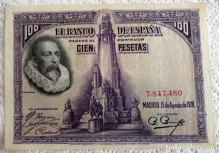 Moedas de Espanha: 100 pesetas 1928 sin serie S/C