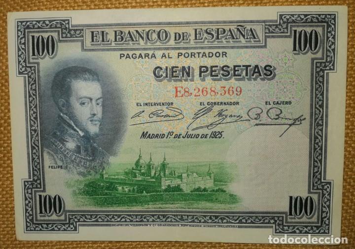 Moedas de Espanha: 100 pesetas 1925 serie E, s/c