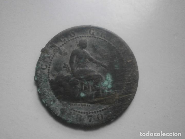 Monedas de Espa&ntilde;a: MONEDA DE 5 CENTIMOS 1870 (38) - Foto 1