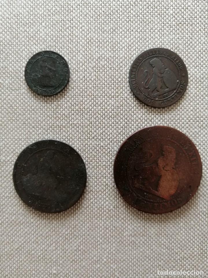 Monedas de Espa&ntilde;a: Monedas 1-2-5-10 de cobre Gobierno Provisional - Foto 1