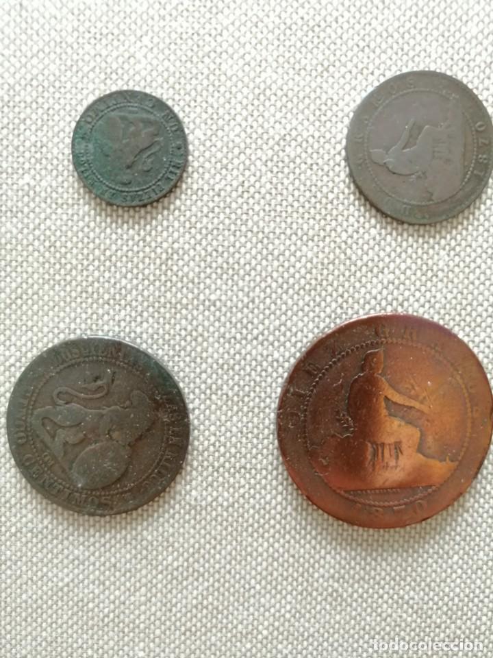 Monedas de Espa&ntilde;a: Monedas 1-2-5-10 de cobre Gobierno Provisional - Foto 2