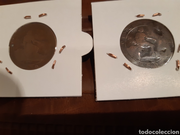 Monedas de Espa&ntilde;a: 2 de 5 cms 1870 Gobierno Provisional - Foto 2