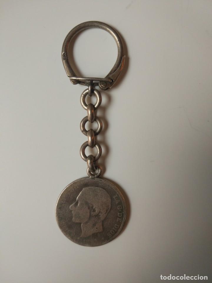 Moedas de Espanha: Llavero con moneda 2 pesetas.