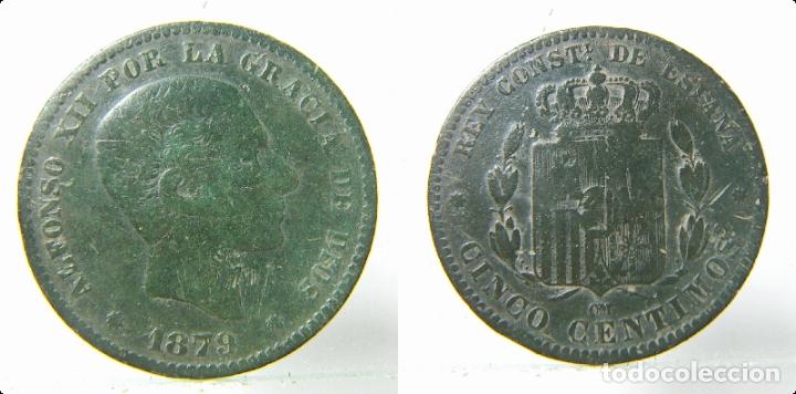 Monedas de Espa&ntilde;a: MONEDA DE ALFONSO XII 5 CENTIMOS 1879 OM - Foto 1