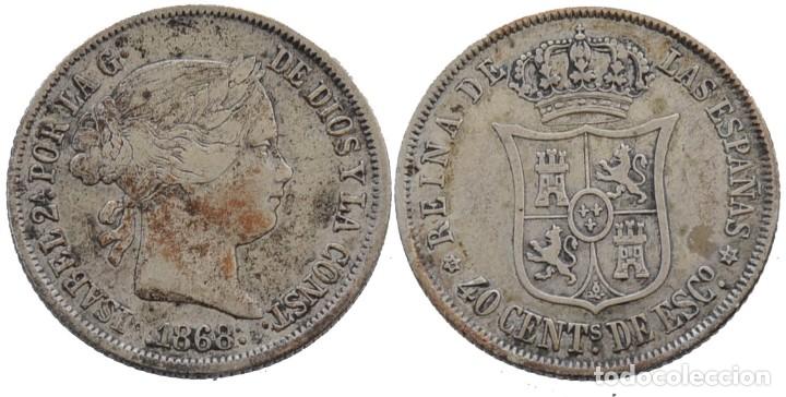 M&uuml;nzen von Spanien: 40 CENTIMOS DE ESCUDO 1868*1868