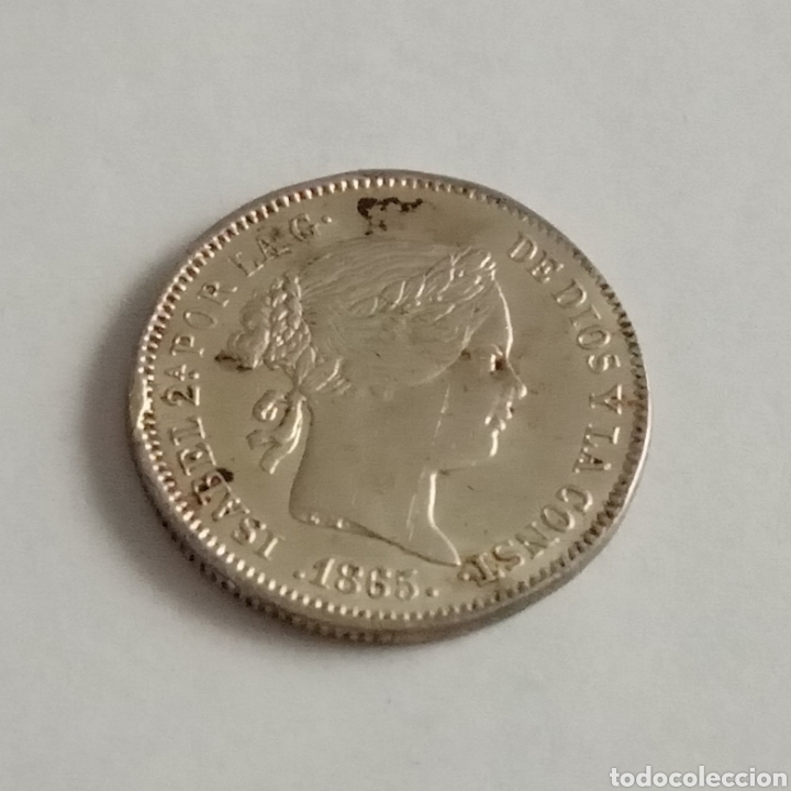 M&uuml;nzen von Spanien: Isabel II.10 cent&iacute;mos de escudo 1865
