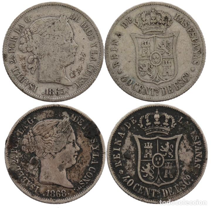 Monedas de Espa&ntilde;a: ISABEL II DOS MONEDAS DE PLATA - Foto 1