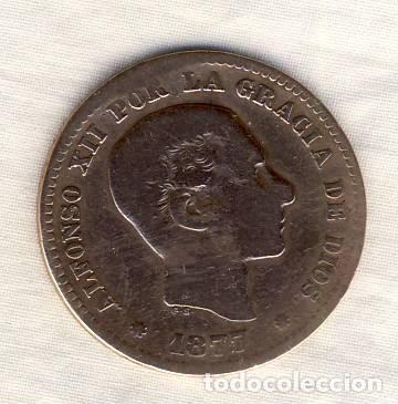 Monedas de Espa&ntilde;a: 5 C&Eacute;NTIMOS DE ALFONSO XII.- 1877.- (4) - Foto 1