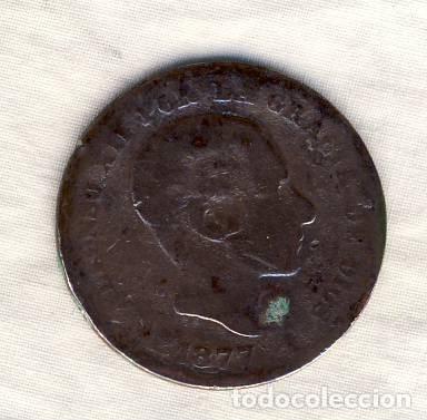 Monedas de Espa&ntilde;a: 5 C&Eacute;NTIMOS DE ALFONSO XII.- 1877.- (6) - Foto 1