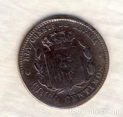 Monedas de Espa&ntilde;a: 5 C&Eacute;NTIMOS DE ALFONSO XII.- 1878.- (2) - Foto 2