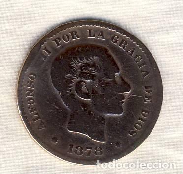 Monedas de Espa&ntilde;a: 5 C&Eacute;NTIMOS DE ALFONSO XII.- 1878.- (3) - Foto 1