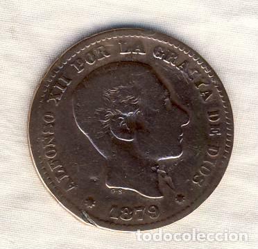 Monedas de Espa&ntilde;a: 5 C&Eacute;NTIMOS DE ALFONSO XII.- 1879.- (2) - Foto 1