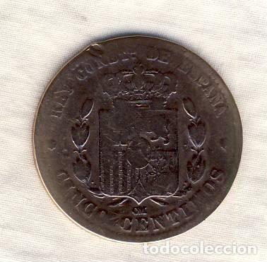 Monedas de Espa&ntilde;a: 5 C&Eacute;NTIMOS DE ALFONSO XII.- 1879.- (2) - Foto 2