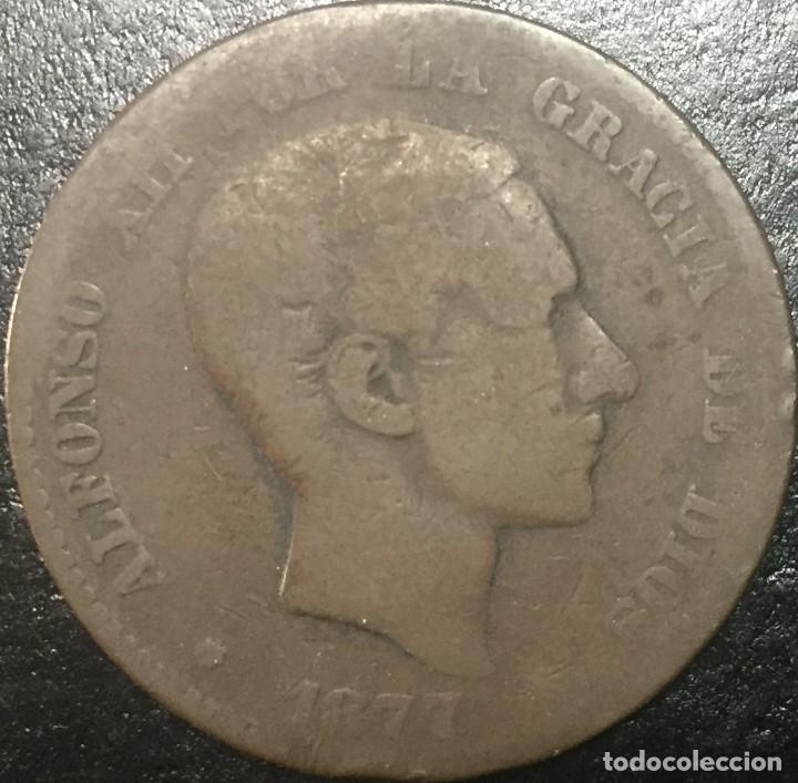 Monedas de Espa&ntilde;a: 10 CENTIMOS ALFONSO XII 1877 - Foto 1