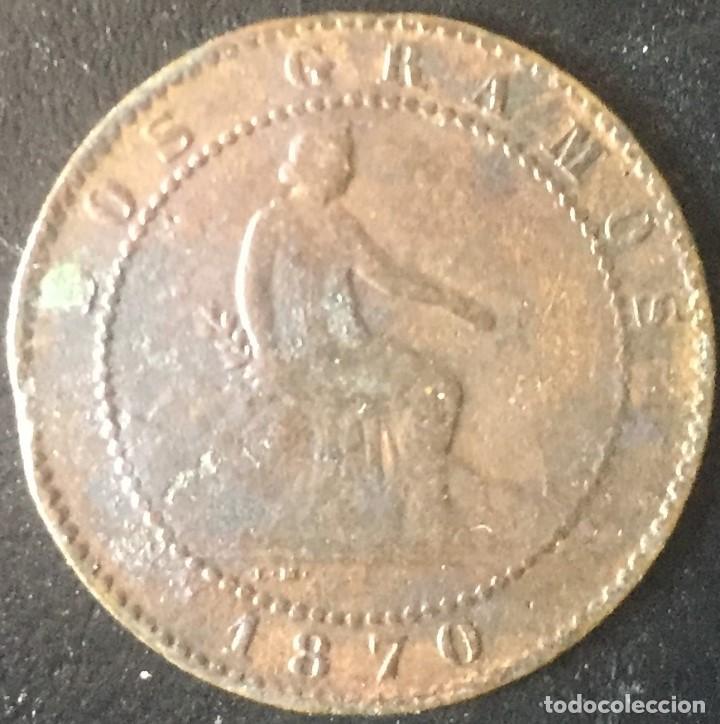 Monedas de Espa&ntilde;a: 2 CENTIMOS GOBIERNO PROVISIONAL 1870 - Foto 1