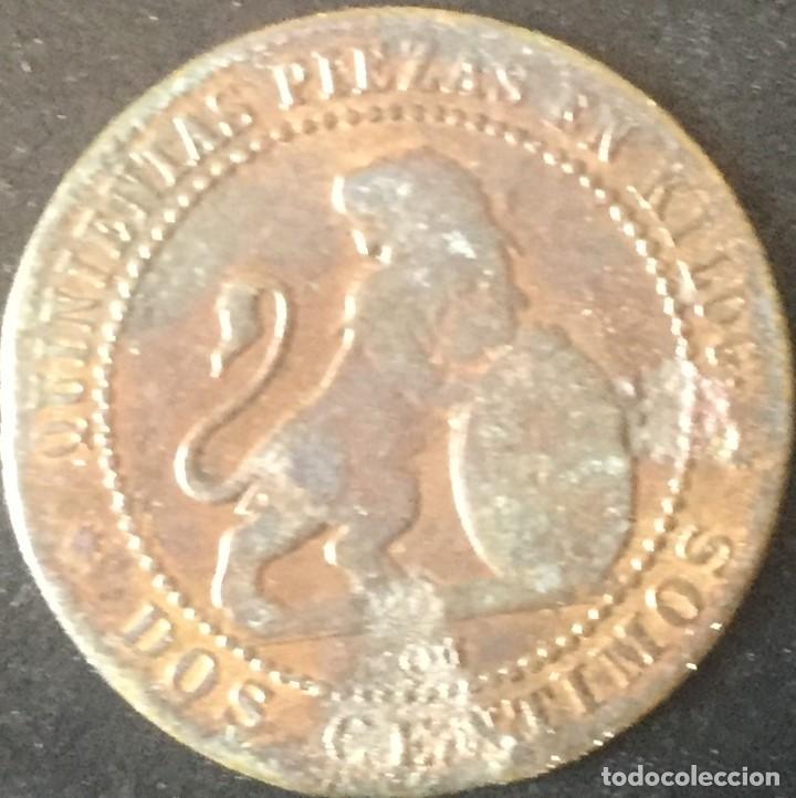 Monedas de Espa&ntilde;a: 2 CENTIMOS GOBIERNO PROVISIONAL 1870 - Foto 2