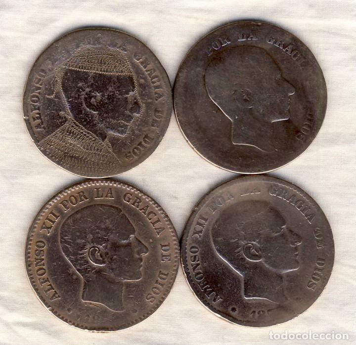 Monedas de Espa&ntilde;a: CUATRO MONEDAS DE 10 C&Eacute;NTIMOS DE ALFONSO XII.- .-(1) - Foto 1