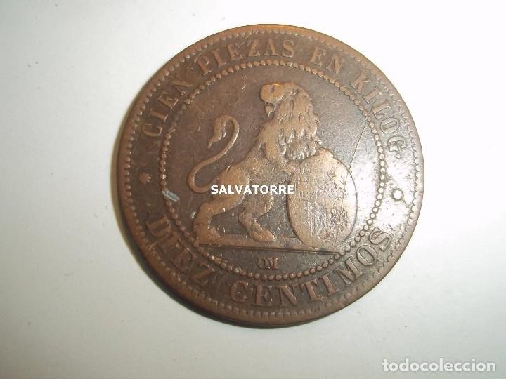 Monedas de Espa&ntilde;a: ESPA&Ntilde;A 1870. 10 CENTIMOS GOBIERNO PROVISIONAL - Foto 2