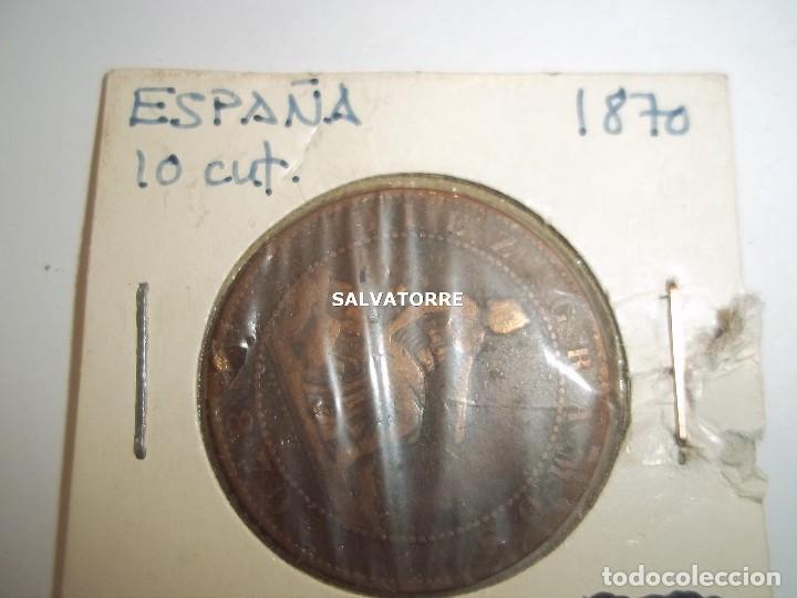Monedas de Espa&ntilde;a: ESPA&Ntilde;A 1870. 10 CENTIMOS GOBIERNO PROVISIONAL - Foto 4