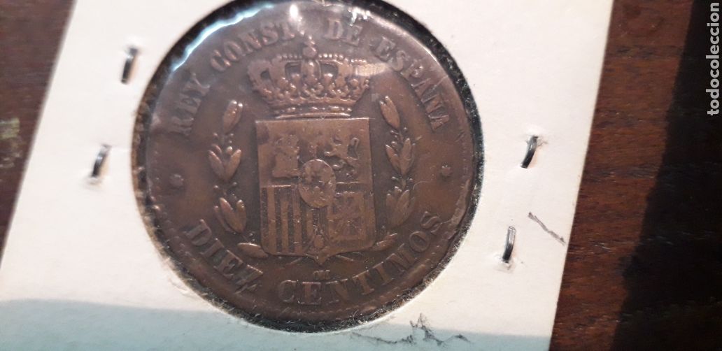 Monedas de Espa&ntilde;a: ALFONSO XII. 1877.10 CENTIMOS. - Foto 3