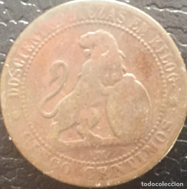 Monedas de Espa&ntilde;a: 5 CENTIMOS GOBIERNO PROVISIONAL 1870 - Foto 2