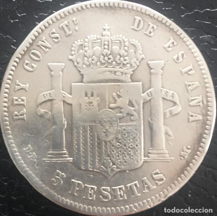 Monedas de Espa&ntilde;a: 5 PTS PLATA ALFONSO XII 1878 - Foto 2