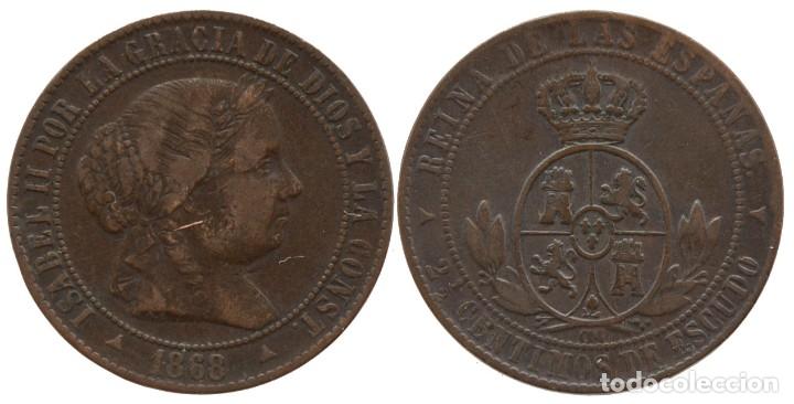 M&uuml;nzen von Spanien: 2 1/2  CENTIMOS DE ESCUDO 1868 SEGOVIA